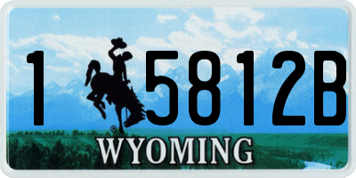 WY license plate 15812B