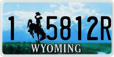 WY license plate 15812R