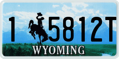 WY license plate 15812T
