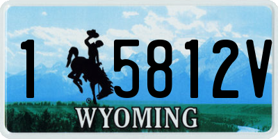 WY license plate 15812V