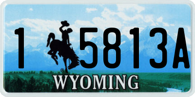 WY license plate 15813A