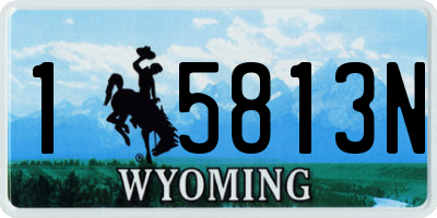 WY license plate 15813N