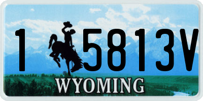 WY license plate 15813V