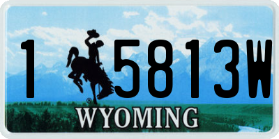 WY license plate 15813W