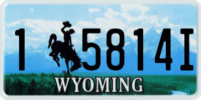WY license plate 15814I