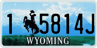 WY license plate 15814J