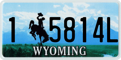 WY license plate 15814L