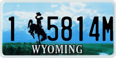 WY license plate 15814M