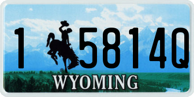 WY license plate 15814Q