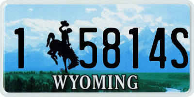WY license plate 15814S