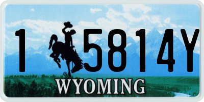 WY license plate 15814Y