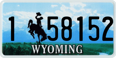 WY license plate 158152