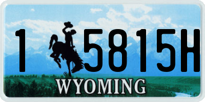 WY license plate 15815H