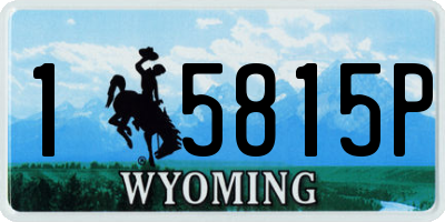 WY license plate 15815P