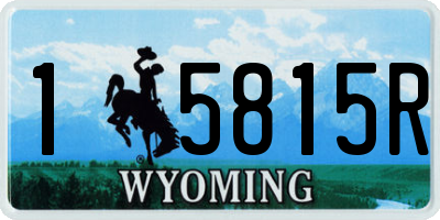 WY license plate 15815R