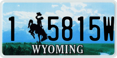 WY license plate 15815W