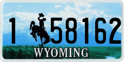 WY license plate 158162