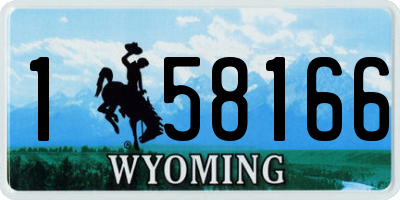 WY license plate 158166