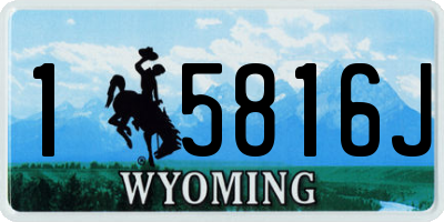 WY license plate 15816J