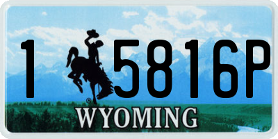 WY license plate 15816P