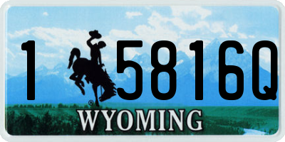 WY license plate 15816Q