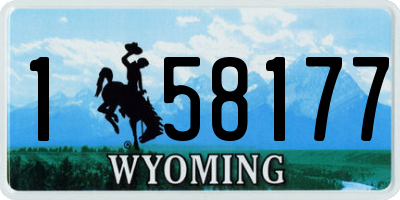 WY license plate 158177