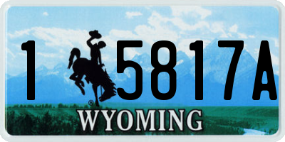WY license plate 15817A