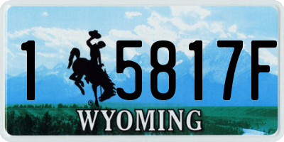 WY license plate 15817F