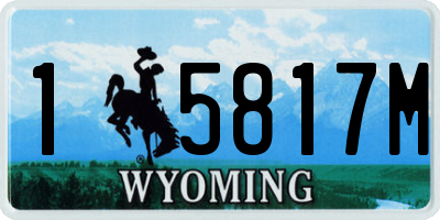 WY license plate 15817M