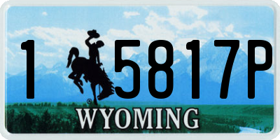 WY license plate 15817P
