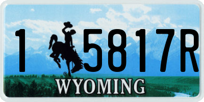 WY license plate 15817R