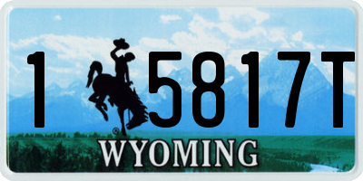 WY license plate 15817T