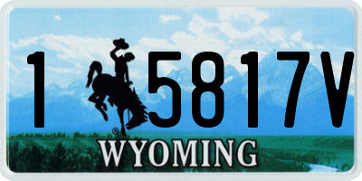 WY license plate 15817V