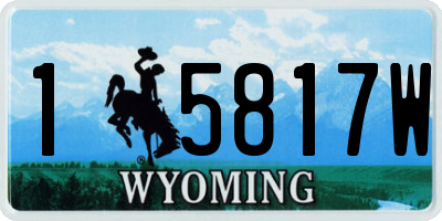 WY license plate 15817W
