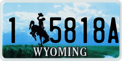 WY license plate 15818A
