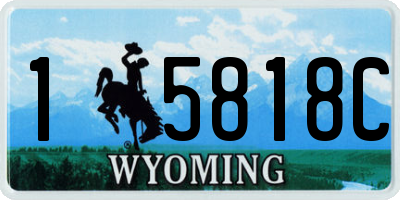 WY license plate 15818C