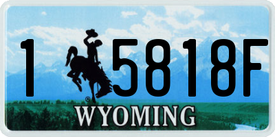 WY license plate 15818F
