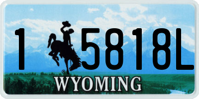 WY license plate 15818L