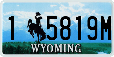 WY license plate 15819M