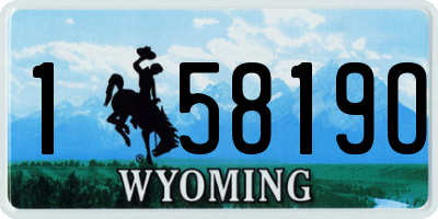 WY license plate 15819O