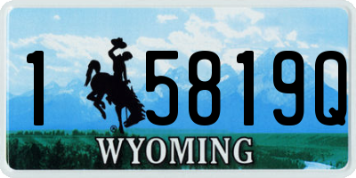 WY license plate 15819Q