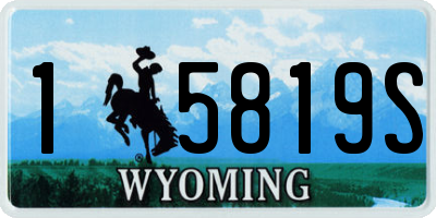 WY license plate 15819S