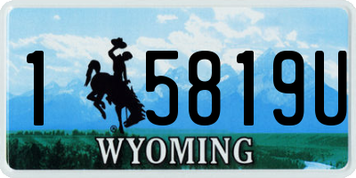WY license plate 15819U