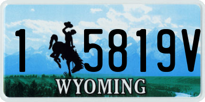 WY license plate 15819V