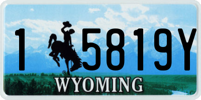 WY license plate 15819Y