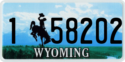 WY license plate 158202