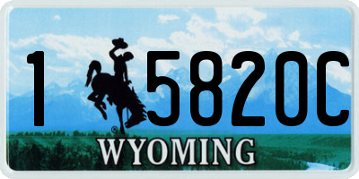 WY license plate 15820C