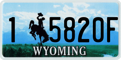 WY license plate 15820F