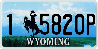 WY license plate 15820P