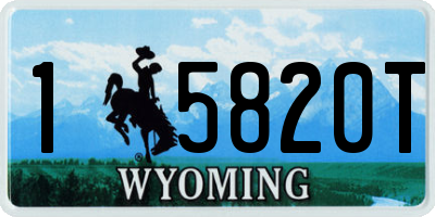 WY license plate 15820T